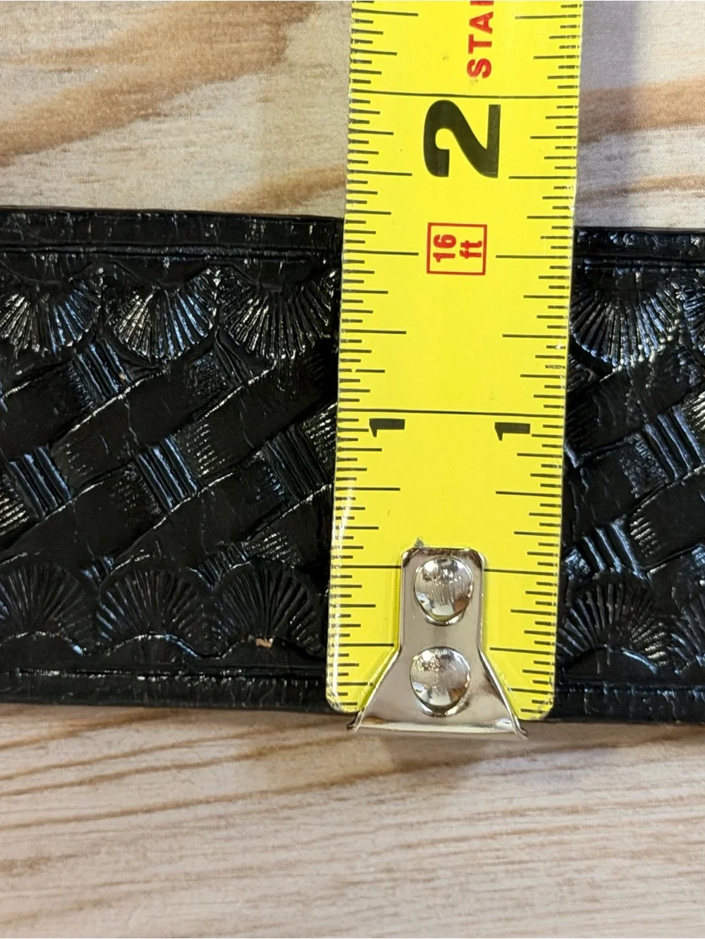 Dutyman 1721 Basketweave Leather Ranger Belt Size 40 Black Duty Police